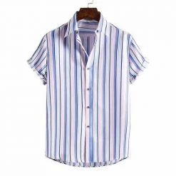 TAPOO Store Sky Madrid Striped Quick-Dry Shirt