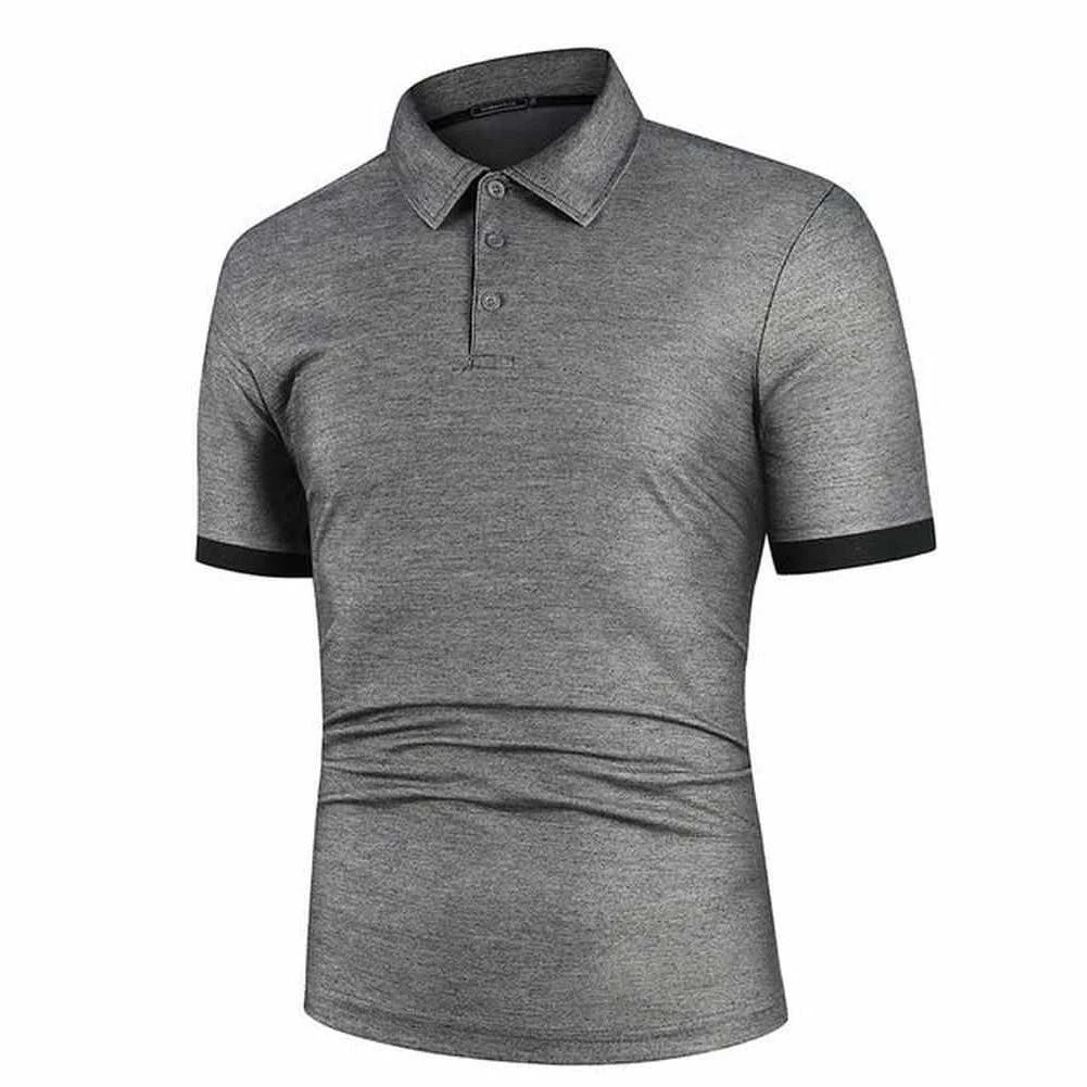 YiBaoXin Store Sky Madrid Dual Tone Polo Shirt Men's Apparels 11 YiBaoXin Store Sky Madrid Dual Tone Polo Shirt Men's Apparels