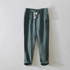 BOKCHOY Official Store North Royal Relaxed Fit Linen Pants Men's Apparels