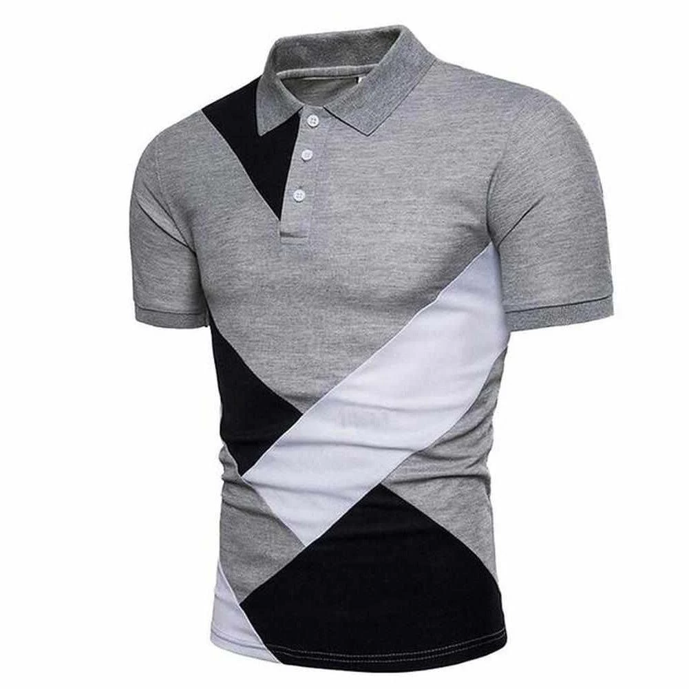 YiBaoXin Store North Royal Contrast Striped Polo Shirt Men's Apparels 3 YiBaoXin Store North Royal Contrast Striped Polo Shirt Men's Apparels