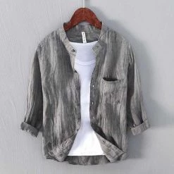 Cotton Linen Store Sky Madrid Zanzibar Linen Shirt