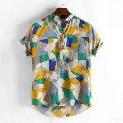 Womail Funland Store Saint Morris Tulum Camp Shirt Men's Apparels
