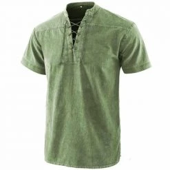 Shop5874845 Store North Royal Lace-Up Short Sleeve Shirt