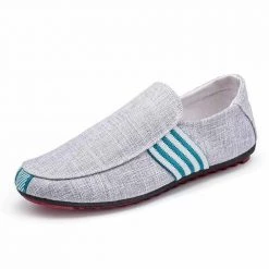 Krona Business Store Casual Striped Moccasins Men's Apparels