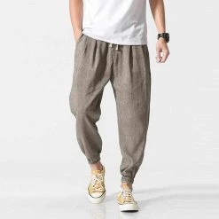 LEGIBLE FACTORY Store Leo Linen Pants Men's Apparels