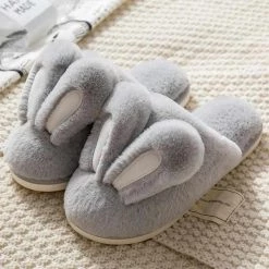 Hiphop Dropship & Hot Selling Store Women's Apparels Fluffy Rabbit Home Slippers