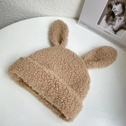 XIADAILA Official Store Women's Apparels Saint Morris Wool Rabbit Ears Beanie