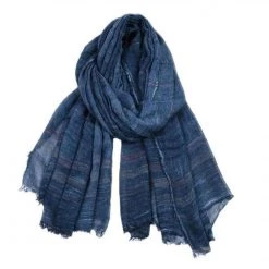 SHOWERSMILE Official Store Saint Morris Linen Tassels Scarf