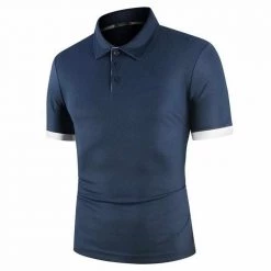 YiBaoXin Store Sky Madrid Dual Tone Polo Shirt Men's Apparels 19 YiBaoXin Store Sky Madrid Dual Tone Polo Shirt Men's Apparels