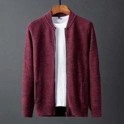 SHISENBU Official Store Sky Madrid Zipper Cardigan