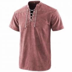Shop5874845 Store North Royal Lace-Up Short Sleeve Shirt
