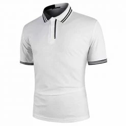 YiBaoXin Store North Royal Striped Polo Shirt