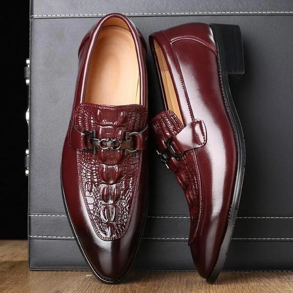 Ka Ka Trend Store Emiliano Croc-Embossed Loafers Men's Apparels 4 Ka Ka Trend Store Emiliano Croc-Embossed Loafers Men's Apparels